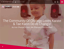 Tablet Screenshot of changsmartialarts.com